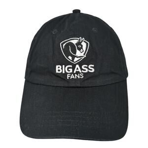 Big Ass Fans Slideback Baseball Cap Black One Size Adjustable Embroidered Cotton